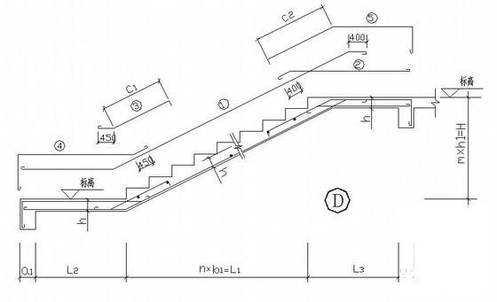 两层钢筋混凝土框架结构别墅结构CAD施工图纸（桩基础） - 4