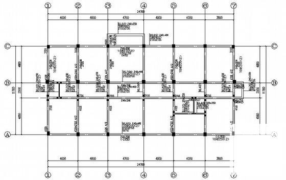 5层桩基础框架结构办公楼结构CAD施工图纸 - 2