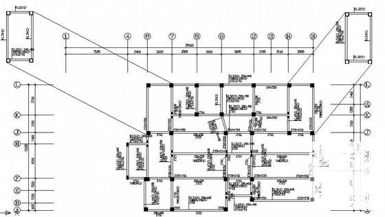 3层桩基础框架结构商场结构CAD施工图纸(楼梯配筋图) - 3