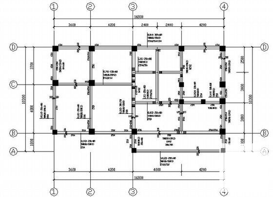 3层独立基础框架结构住宅楼结构CAD施工图纸（8度抗震） - 3