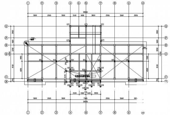 3层独立基础框架办公楼结构CAD施工图纸 - 2