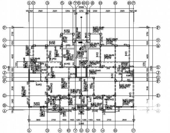 9层异形柱框架剪力墙结构住宅楼结构CAD施工图纸（7度抗震） - 2