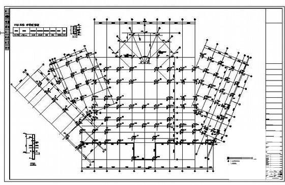 4层温泉度假酒店结构设计方案CAD图纸 - 1