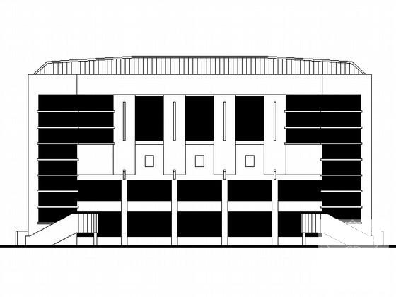 4层钢结构大学附属中学体育建筑方案（高21米） - 1