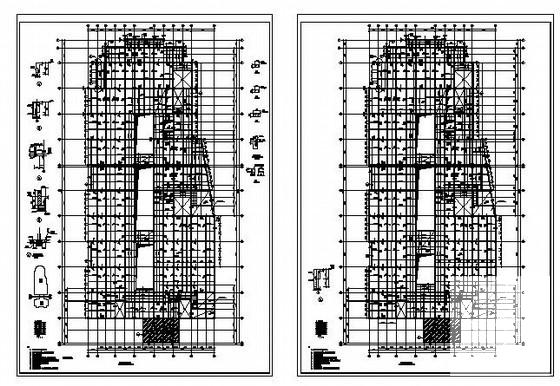 20层框剪结构综合楼结构设计图纸(混凝土墙) - 1
