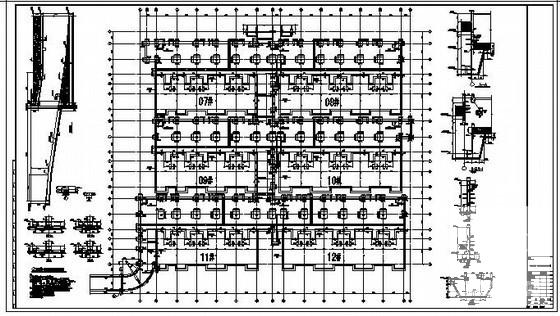 宜兴市框架地下车库结构设计方案CAD图纸(平面布置图) - 2