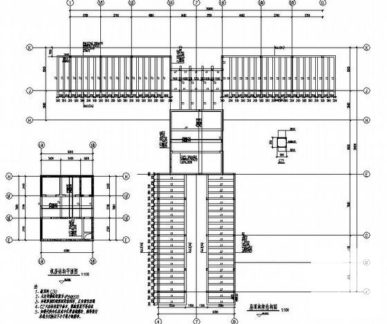 高校18层框剪公寓结构设计CAD图纸(平面布置图) - 3
