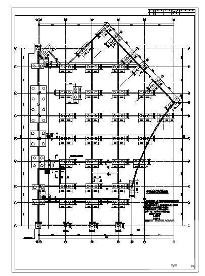4层框架结构灌注桩综合楼结构设计方案CAD图纸 - 1