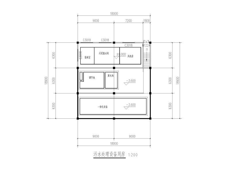 污水处理用房平面