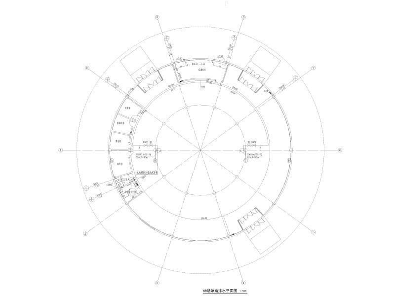 6#场馆给排水平面图