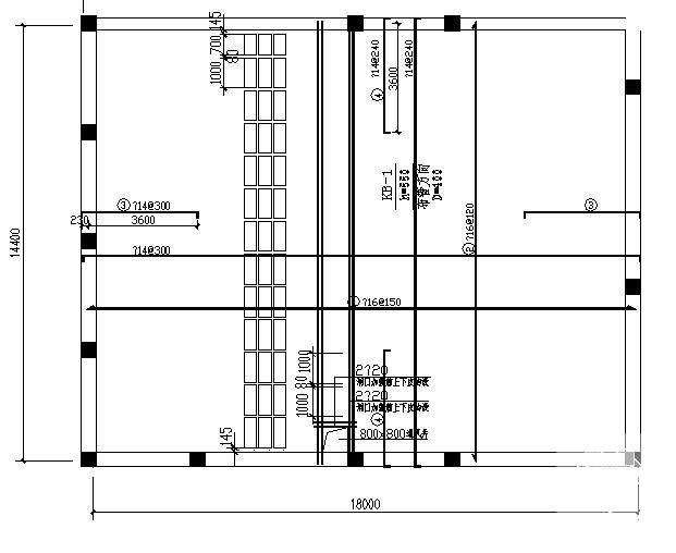 14.4×18000的现浇空心楼盖节点构造详图纸 - 1