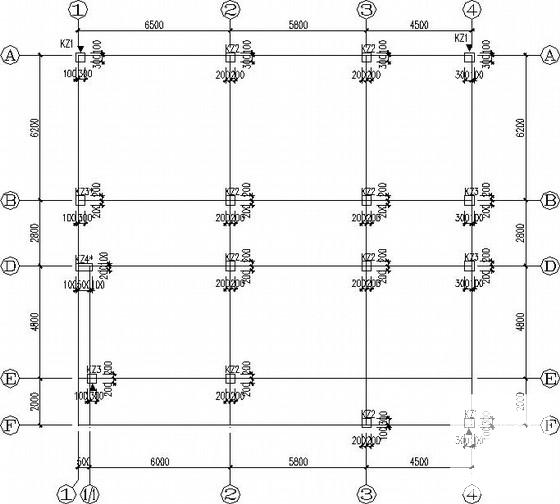 3层独立基础框架结构宿舍结构CAD施工图纸（7度抗震） - 1