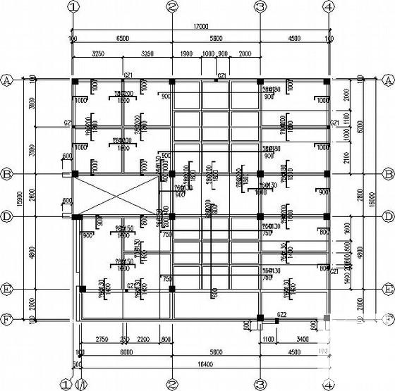 3层独立基础框架结构宿舍结构CAD施工图纸（7度抗震） - 2