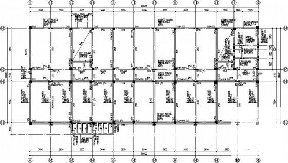 4层独立基础框架办公楼结构CAD施工图纸(平法制图纸) - 1