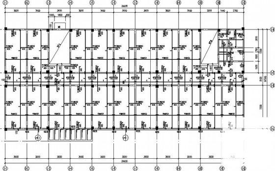 4层独立基础框架办公楼结构CAD施工图纸(平法制图纸) - 2