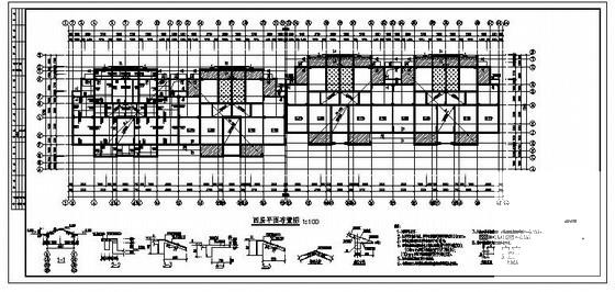 5层框架结构抗震墙果蔬市场结构设计CAD图纸(梁平法施工图) - 3