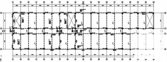 5层框架结构办公楼结构设计CAD施工图纸（6度抗震） - 2