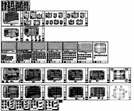 泰宁5层框架结构厂房结构设计方案CAD图纸 - 1