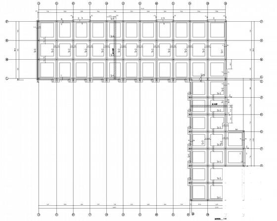 2层条形基础框架结构超市结构CAD施工图纸（8度抗震） - 1