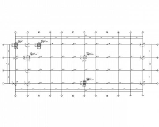 2层条形基础框架结构超市结构CAD施工图纸（8度抗震） - 2
