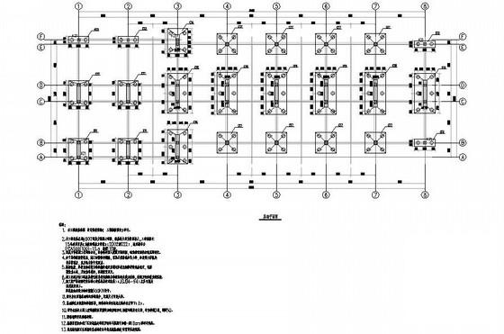 3层独立基础框架办公楼结构CAD施工图纸（7度抗震）(预应力混凝土管桩) - 3