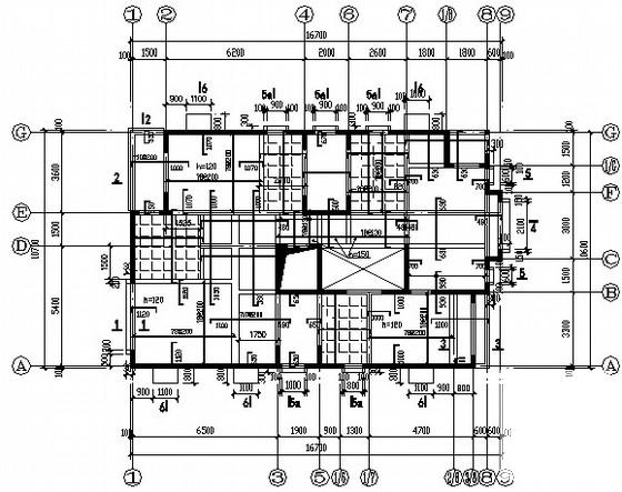 国内条形基础自建别墅剪力墙结构CAD施工图纸（8度抗震） - 2