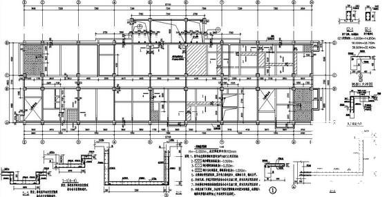 8层框架结构医院楼结构设计CAD施工图纸 - 2