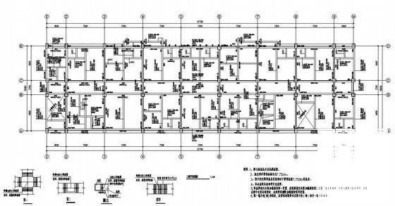 8层框架结构医院楼结构设计CAD施工图纸 - 3