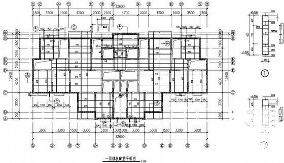 18层剪力墙结构住宅楼结构设计图纸(平面布置图) - 3