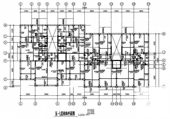 8层异型柱框剪结构住宅楼结构设计图纸(梁平法施工图) - 1