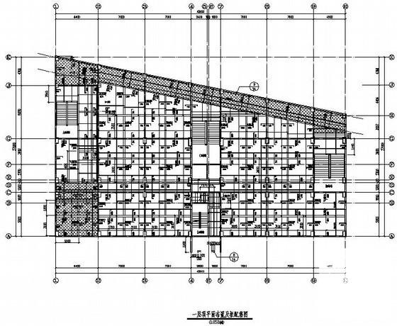 7度区11层框架商住楼结构设计图纸(平面布置图) - 2