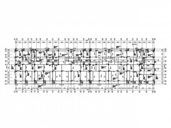 框架结构农产品商贸城结构设计CAD施工图纸（独立基础）(平面布置图) - 1