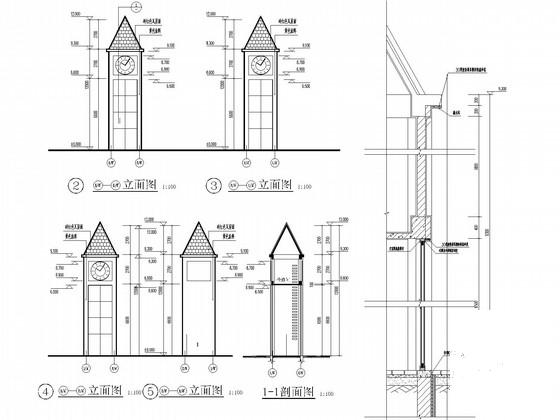 多层独立基础欧式造型幼儿园建筑结构CAD施工图纸 - 1
