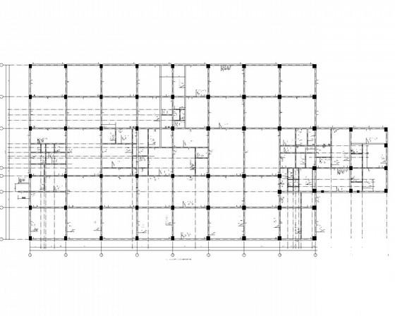 1层独立基础框架综合办公楼结构CAD施工图纸（8度抗震）(平面布置图) - 1