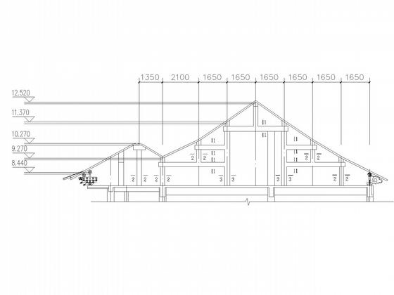 8度区两层框架结构办公楼结构设计CAD施工图纸 - 4