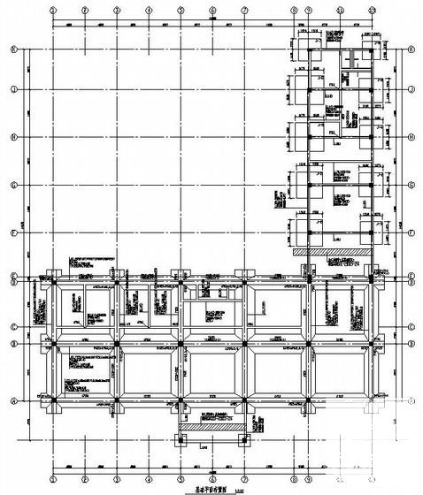 4层框架办公楼建筑结构设计图纸(平面布置图) - 1