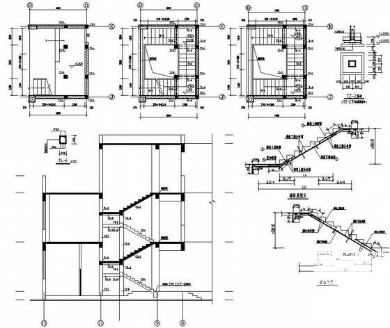 4层框架办公楼建筑结构设计图纸(平面布置图) - 3