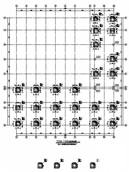 4层框架办公楼建筑结构设计图纸(平面布置图) - 4