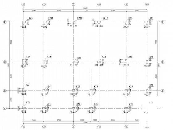 3层框架结构独立基础别墅结构CAD施工图纸（6度抗震） - 2