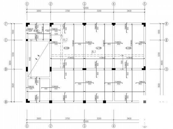 3层框架结构独立基础别墅结构CAD施工图纸（6度抗震） - 4