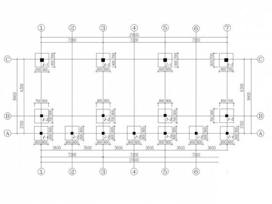 单层独立基础框架教学楼建筑结构CAD施工图纸（7度抗震）(节能设计专篇) - 2