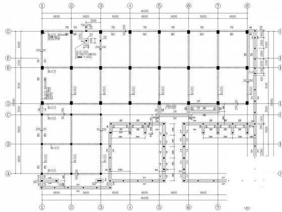 3层独立基础框架结构养疗会所结构CAD施工图纸 - 1