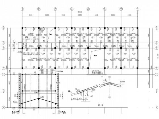 3层独立基础框架结构养疗会所结构CAD施工图纸 - 3
