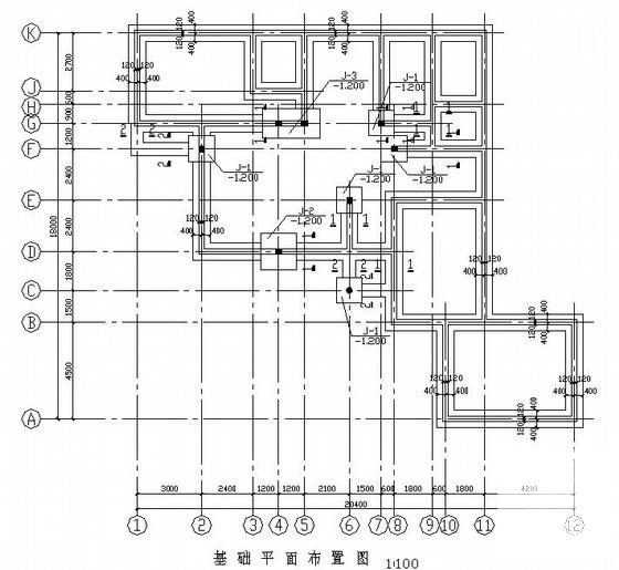 2层砖混别墅建筑结构CAD施工图纸 - 2
