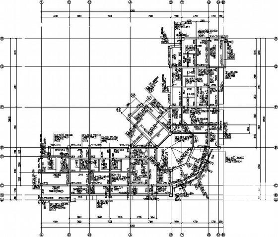 3层框架结构财政大楼结构设计CAD施工图纸(平面布置图) - 1