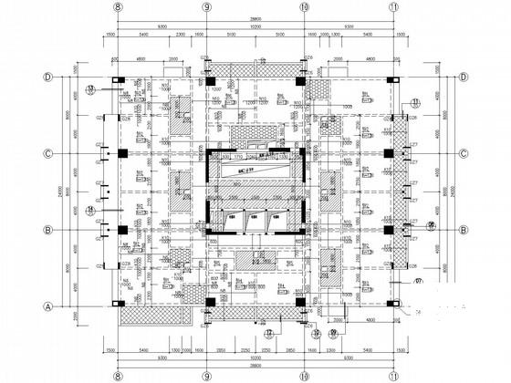 12层框架剪力墙结构宾馆结构CAD施工图纸（桩基础）(地下消防水池) - 1