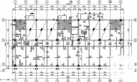局部8层框架综合楼结构CAD施工图纸 - 3