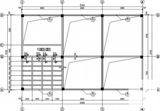 8层框架结构业务用房结构CAD施工图纸 - 4