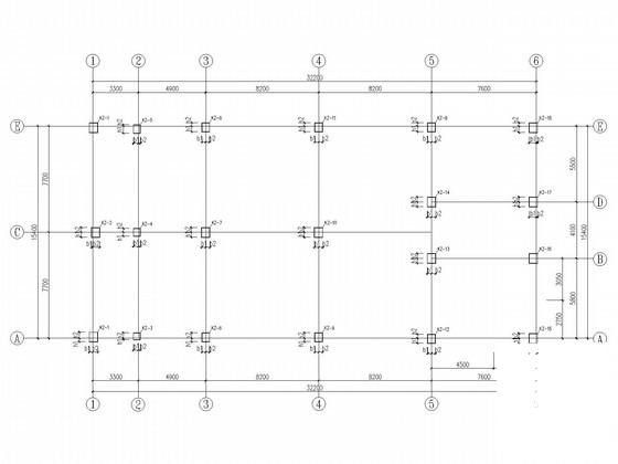 3层框架结构生产楼结构设计CAD施工图纸(梁平法配筋图) - 1