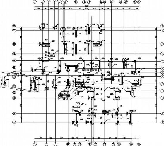 32层剪力墙住宅楼结构CAD施工图纸(板配筋图) - 1